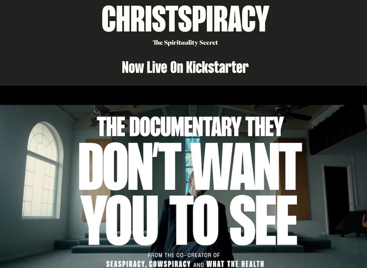 #Christspiracy: doc from makers of Cowspiracy, Seaspiracy, and What the Health unearths the biggest religious cover-up in the last 2,000 years. “Is there a spiritual way to kill an animal?”. The answer the filmmakers discovered will shock you to your core. christspiracy.com