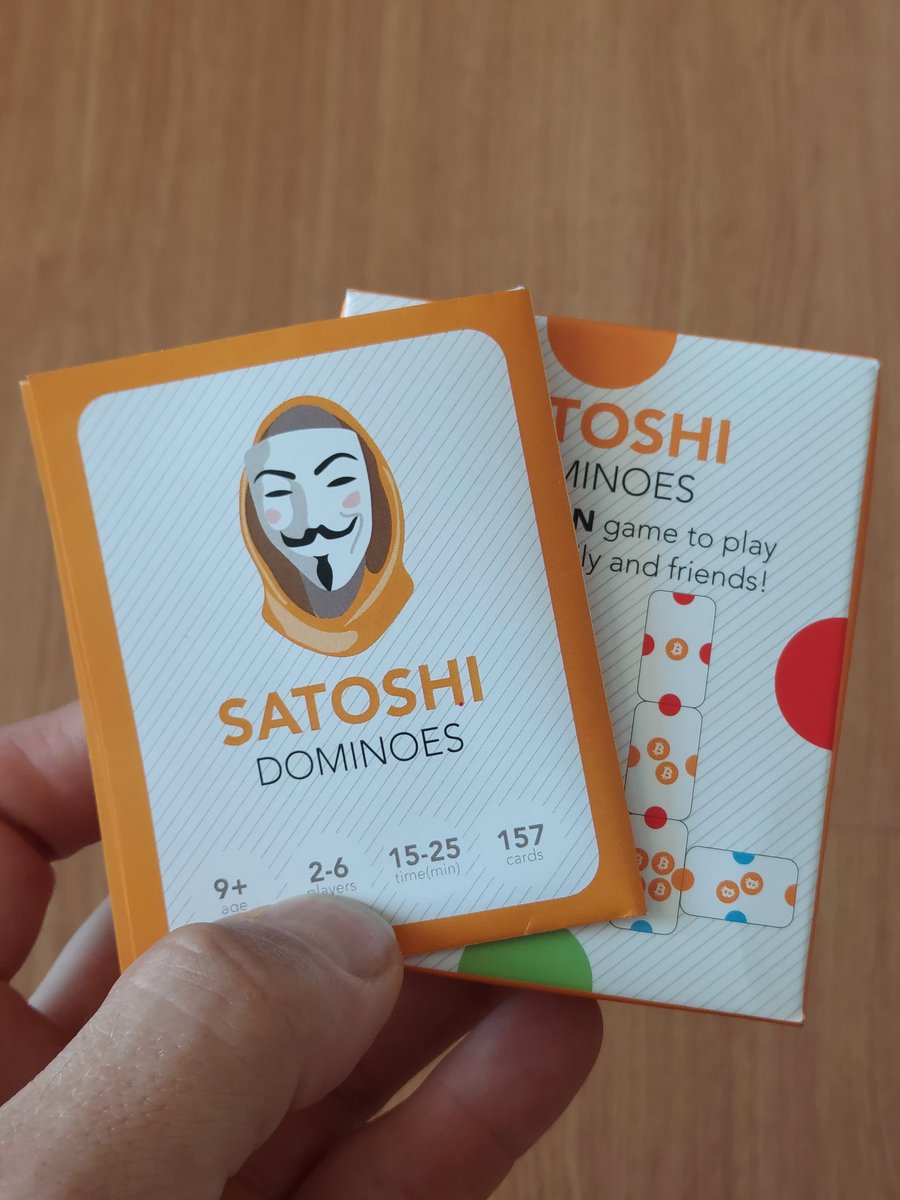 stackbitme's tweet photo. Ansioso pra testar meu @SatoshiDominoes comprado ontem na @satsconf_ .
Ideia e execução muito boas e com ótima qualidade gráfica e de acabamento.
Sucesso aos responsáveis! https://t.co/Hm8MYHSTu8