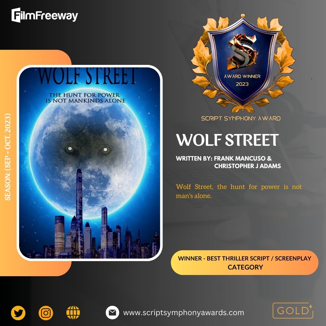 ScriptSaward's tweet photo. Congratulations to Frank P. Mancuso &amp; Christopher J Adams for their remarkable achievement! We express our sincere gratitude for their participation in our Script event.
We eagerly anticipate their future accomplishments.
#WOLFSTREET #Script https://t.co/PHtxY6wnB5