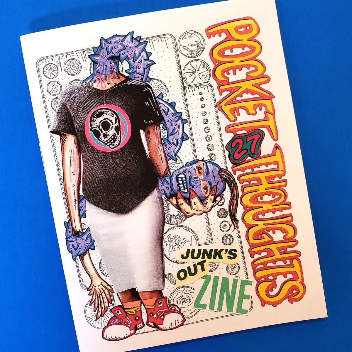 Making this zine was a blast.
Pocket Thoughts 27 is full of #art, rants, #collage, cut n paste... it's 16 pages of randomonium!
Preview interiors at PocketThoughts.etsy.com and grab a copy  there. 

#zines #indie #bizarre #cutnpaste #zinester #drawing #smallpress #magazine #meme