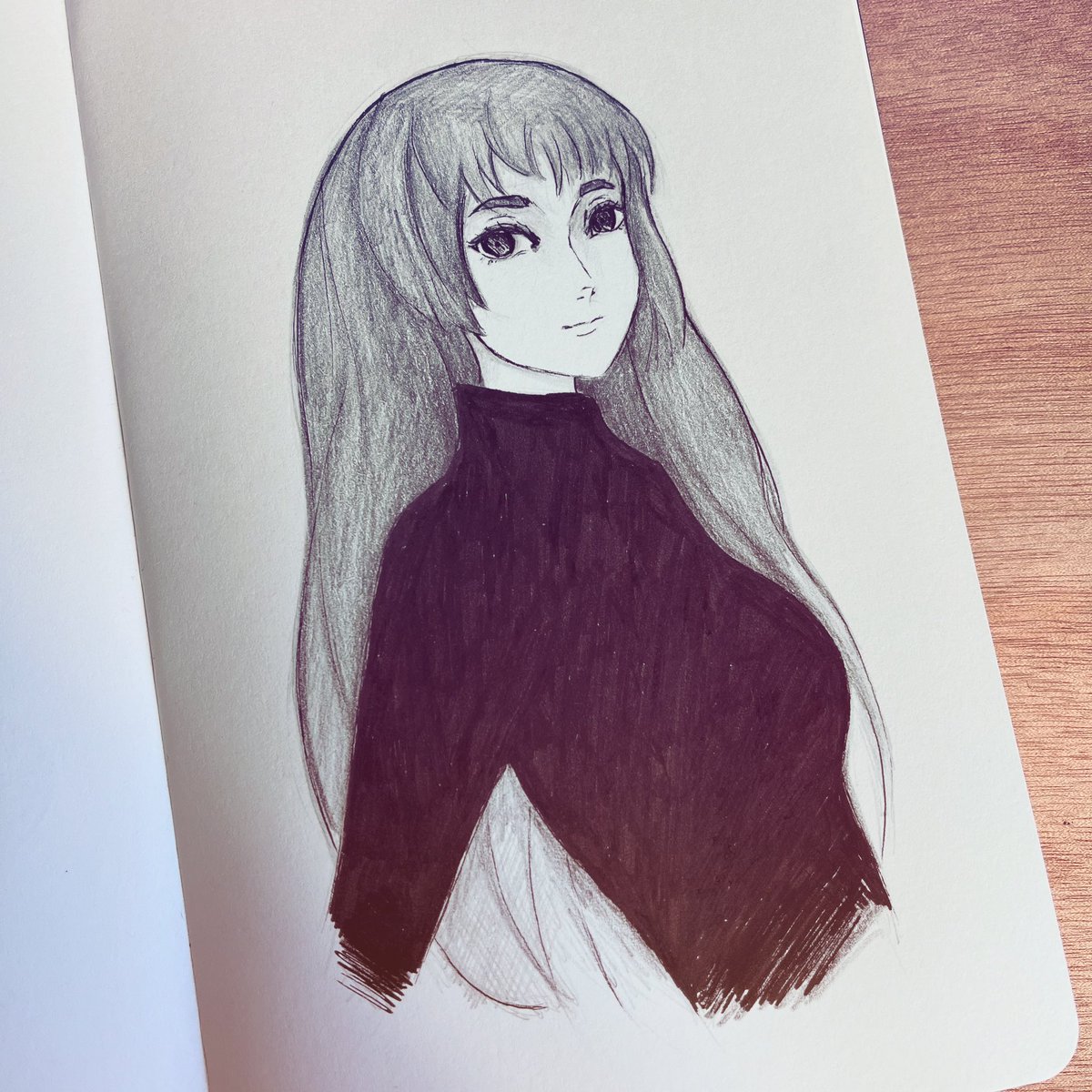 ~~~✍️
.
#sketchbook #illustration #drawing #art #mysketchbook #sketchoftheday #draw #illustrator #girldrawing