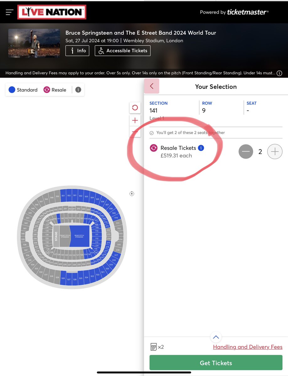 Doesn’t seem the case <a href="/TicketmasterUK/">ticketmasteruk</a> #springsteen