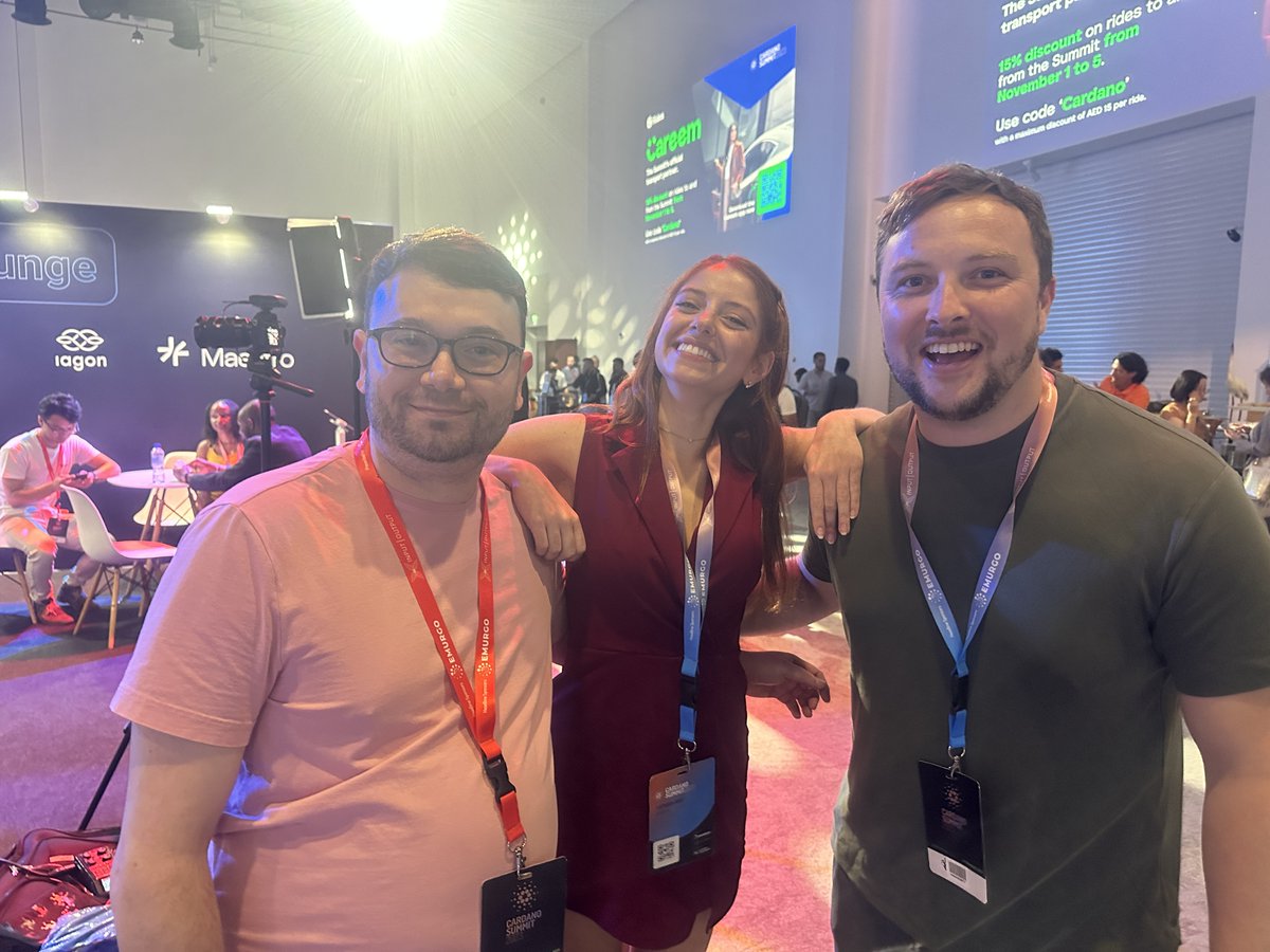 TangentADA's tweet image. We have a rule. 👑
Talk first, photo second. 
Meeting inspiring people and diving deep into non-blockchain &amp;amp; #Cardano discussions. 
Here&apos;s a few from the past couple of days.
Exclusively at the #CardanoSummit2023 🇦🇪