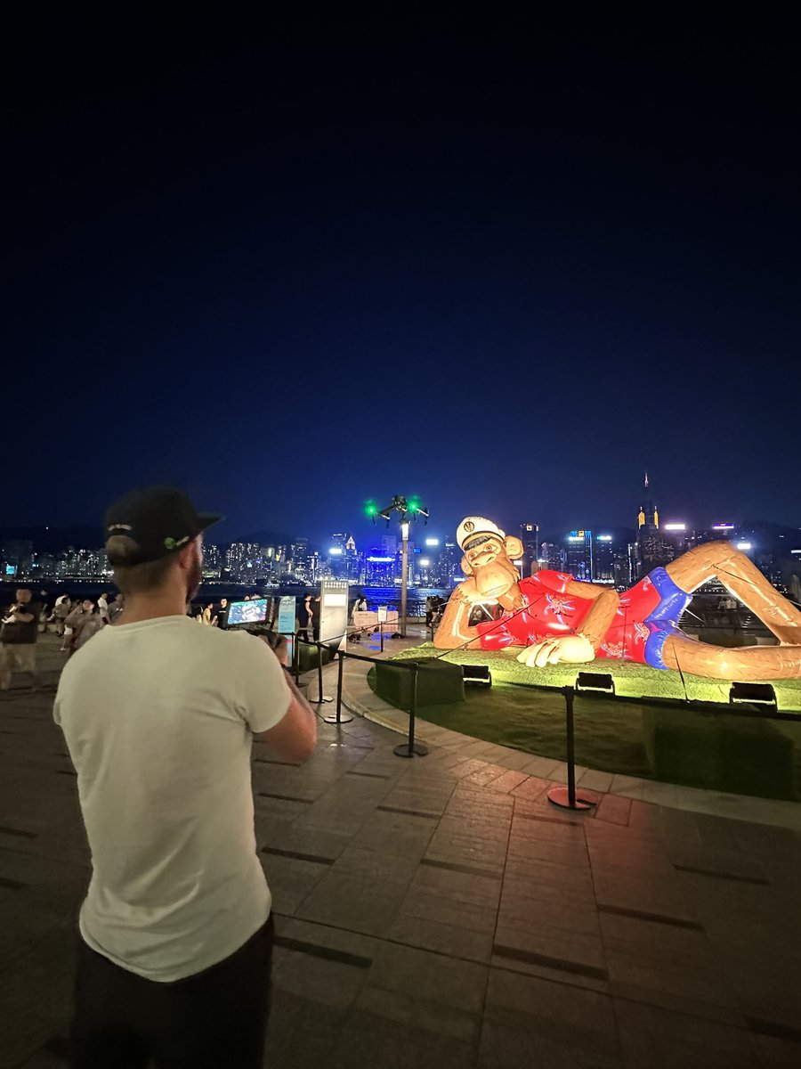 <a href="/FrancisBApela/">Francis Bored Apela 🍌🎥</a> <a href="/casciafilms/">Cascia Films</a> flying their drone to capture some really sick shoots of Curtis <a href="/BoredApeYC/">Bored Ape Yacht Club 🍌</a>, with HK’s skyline in the backdrop! 

Can’t wait for the release of your video work! 🇭🇰🦍🙌