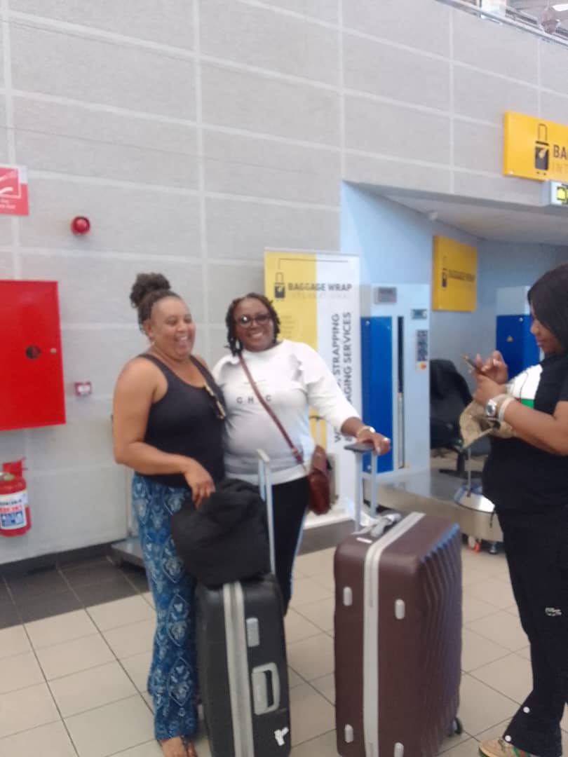 Namibians are on their way to #talpmodule4 #talp2023 The Ladies are ready @_ARASAcomms <a href="/RunyararoT95/">Runyararo Tembani</a> <a href="/Doyenne98221780/">Trecia Ndelema</a>  <a href="/nakittosharonn/">SHARON NAKITTO</a>