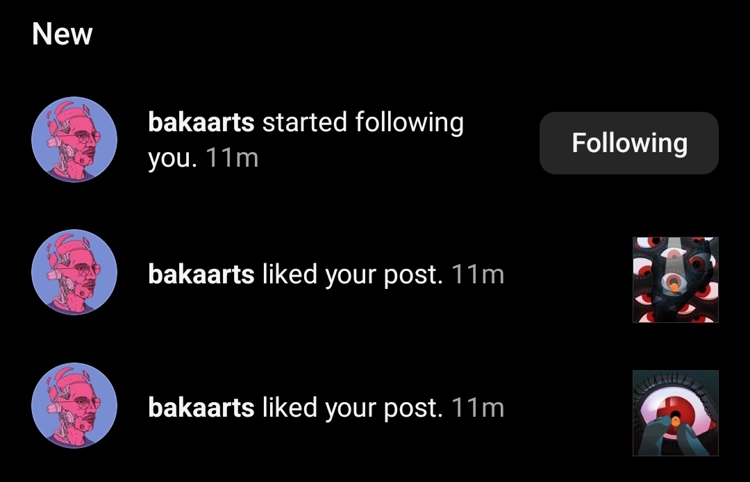 me: *posting literally nothing half a year*

one of my favorite artists I've been following even before NFT era started: *follows me*

me in the exact same second: *comes back to twitter*