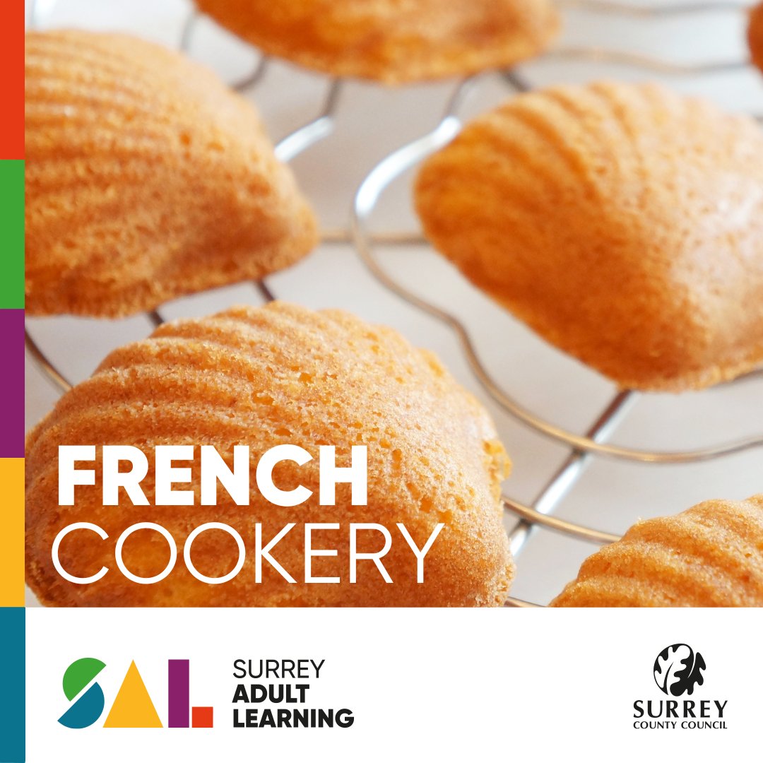 Surrey_AL's tweet image. Learn to cook the classic French cakes, #Madeleines. 🐚 

🗓️ Friday 8 December, 10 am to 12 pm
📍 Molesey Adult Learning Centre

This workshop is suitable for all abilities. 

Enrol today and made some délicieux gâteaux! orlo.uk/SrwjN 

#FrenchBaking #Cakes