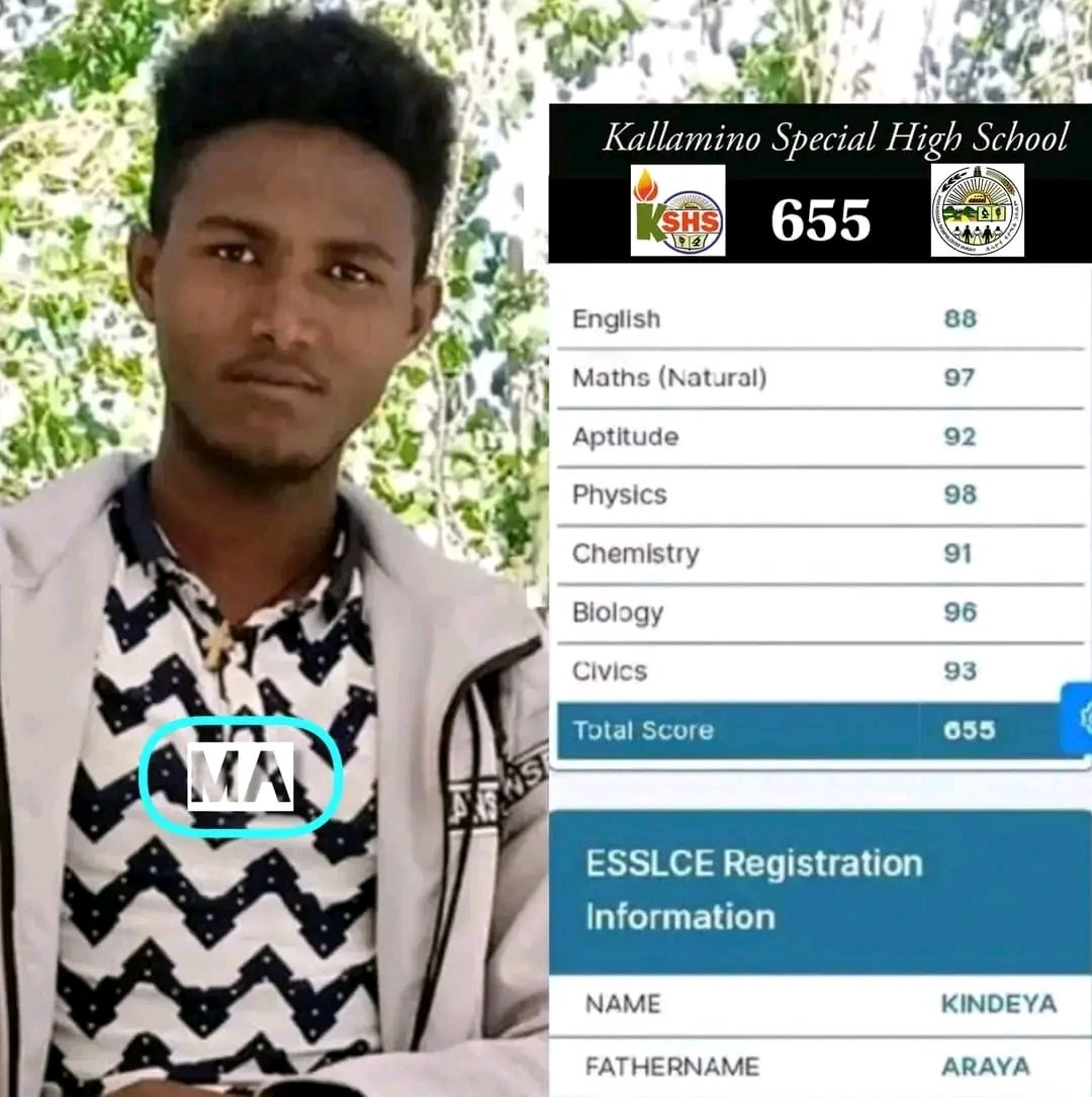 Despite prevailing challenges in #Tigray, 66.96% of the students who sat for the special #Ethiopian school leaving exam recently for Tigray scored 50% &amp; above university entrance passing marks.  The highest score is 657 followed by 655, both from Kallamino Special Highschool.