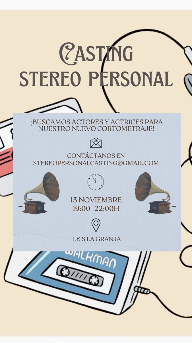 🗣️ Para más información:

➡️ stereopersonalcasting@gmail.com

Si podéis darle rt lo agradecería bastante, gracias🙏🙏
