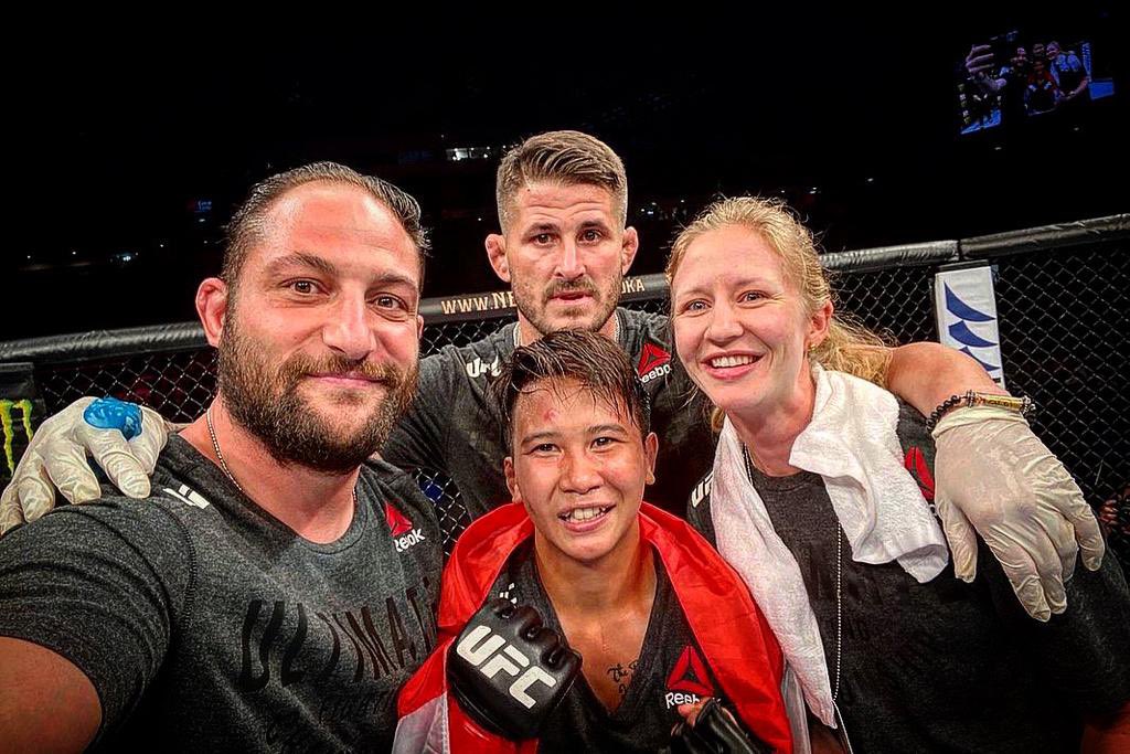 Four years ago the first Thai athlete entered the UFC. This will go down forever as one of the greatest days of my life. Nothing but love @lomalookboonmee @Ghick1 @dannyrube