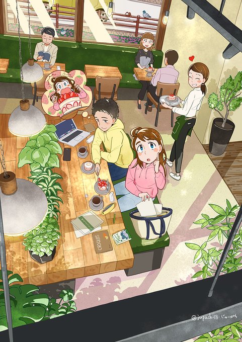 「茶髪 カフェ」のTwitter画像/イラスト(新着)