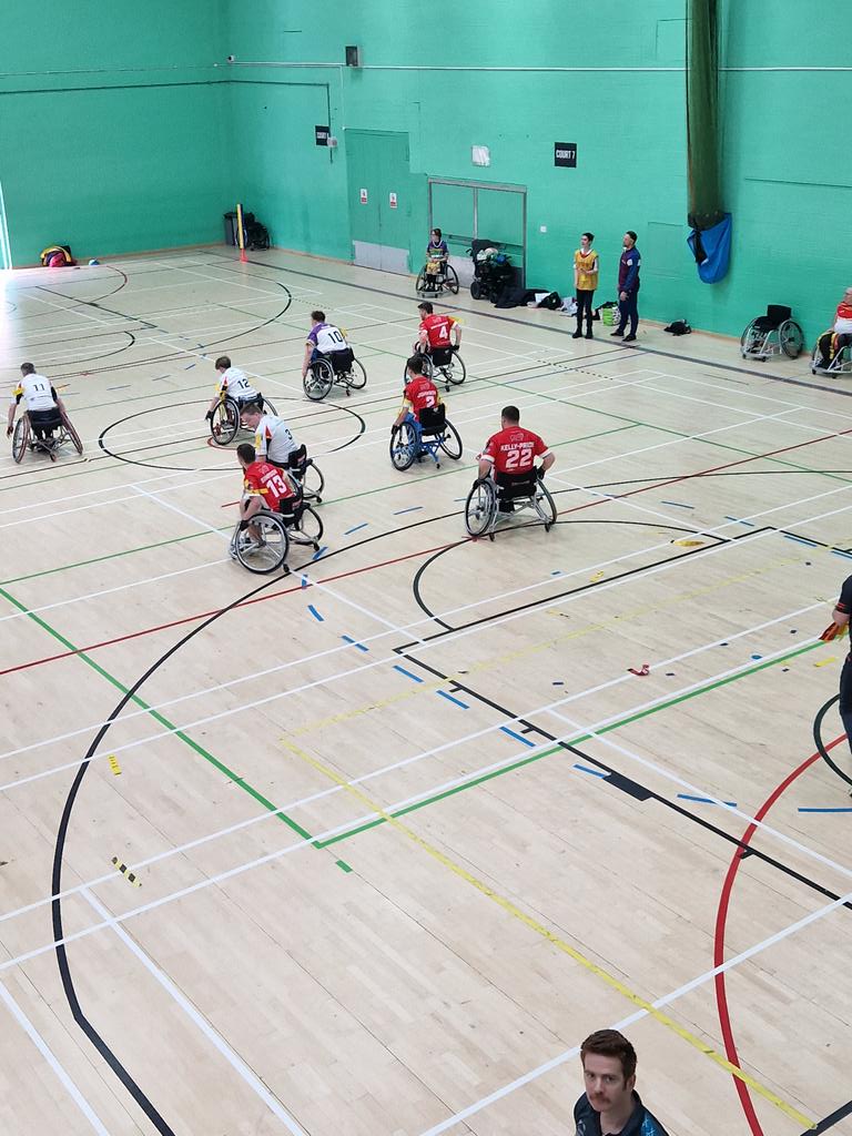 An unexpectedly delightful & uplifting morning in Leeds watching a Yorkshire Wheelchair #RugbyLeague development Festival. Players from teams across Yorkshire having fun and playing the most inclusive sport. Many families and friends watching too