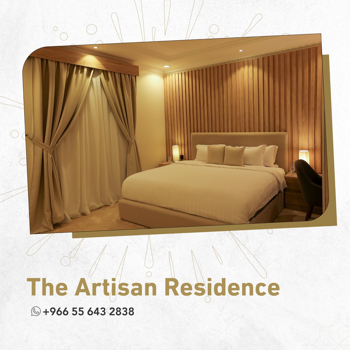 مخطط تروح موسم الرياض وتعيش الفعاليات 🤔 ؟

طبعاً بتحتاج شقة مساحتها واسعة، فخمة، و فيها كل شي تحتاجه بدخول ذاتي وموقع رهيب قريب من الفعاليات

شقق أرتيزن قريبه من بوليفارد الرياض سيتي 5 دقائق وجميع الفعاليات حولك ❤️‍🔥

للحجز والإستفسار👇🏼
0556432838 
#موسم_الرياض #فوق_الخيال