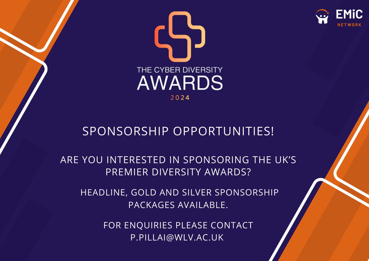 Call for sponsorship now open. The Cyber Diversity Awards 2024. #cyber #cyberdiversityawards #CDA2024 #CyberSecurity