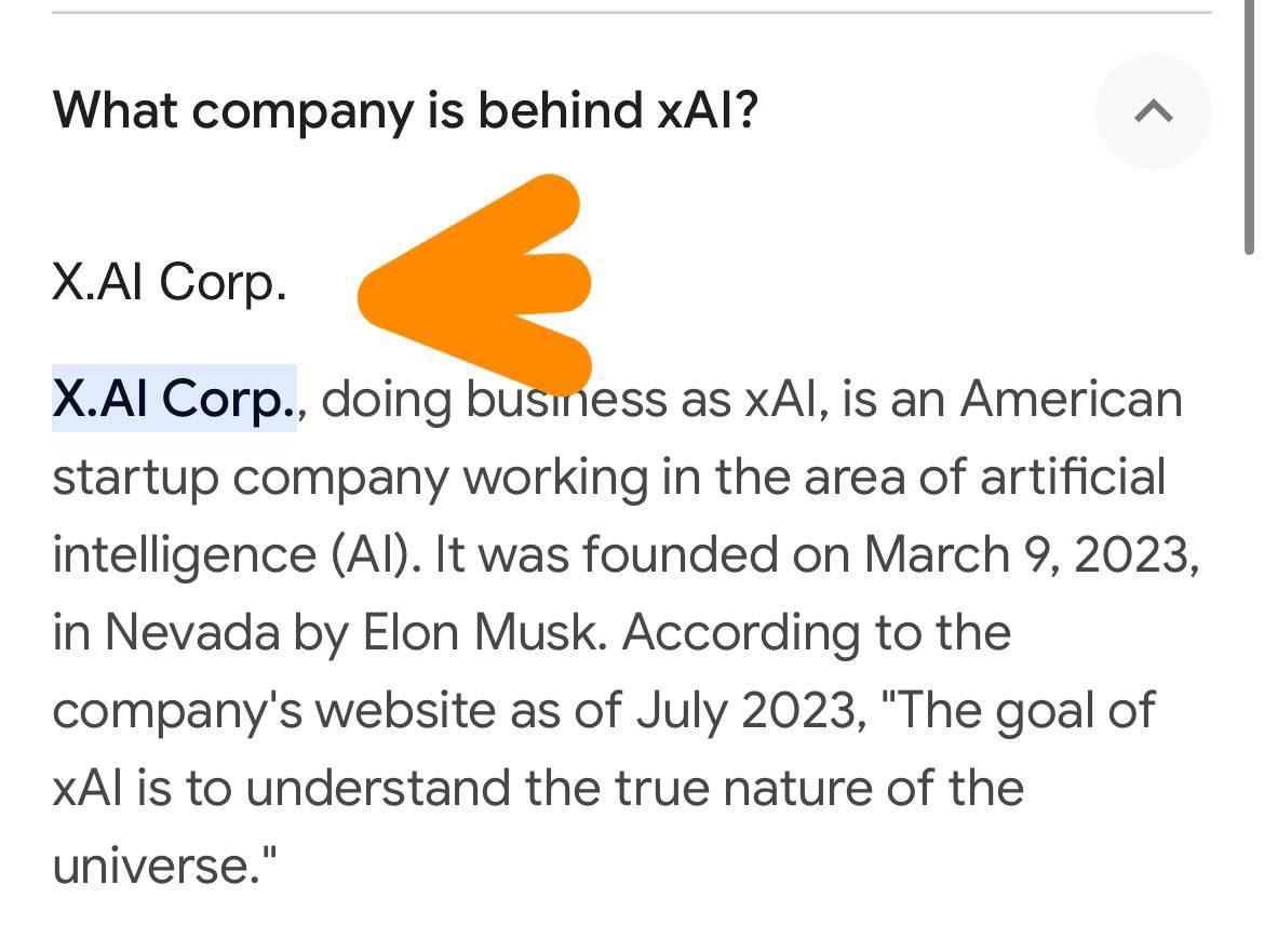 communityxai's tweet photo. The real company name is https://t.co/FQH776Ka6Y corp and we have the one with the right name $XAI.

That's not fud, that's just the truth.

CA: 0xb23C226c8ee8897aB8Ac3267b8d41C881c3ceb5b https://t.co/svn1lCRHAu