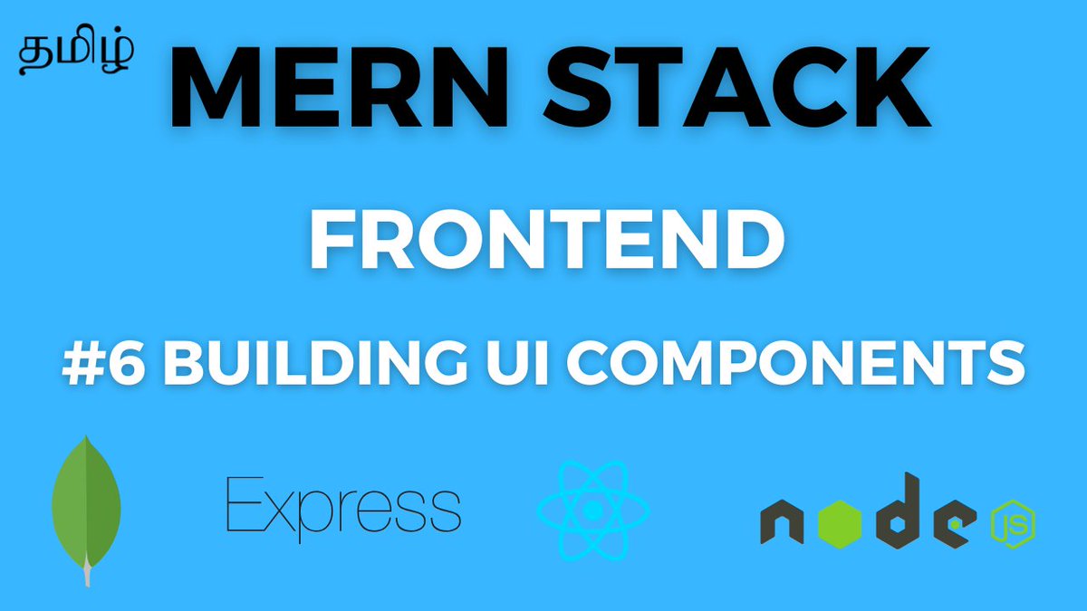 WebConceptTamil's tweet image. MERN Stack in Tamil - #6 React - Building UI Components youtu.be/z5EkAWmL0Kg?si… via @YouTube 

#100DaysOfCode #reactjs