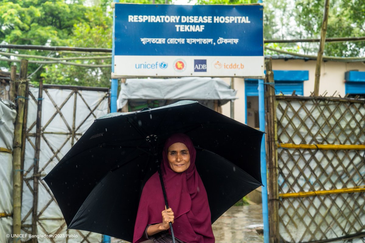 'Breathing was a struggle and I feared the worst. But the care & treatment by the medical team helped me return home healthier & stronger,' says Nojuma, a Rohingya with chronic asthma.
 
#UNICEFThanks @ADB_HQ for making critical medical services a reality for people like Nojuma.