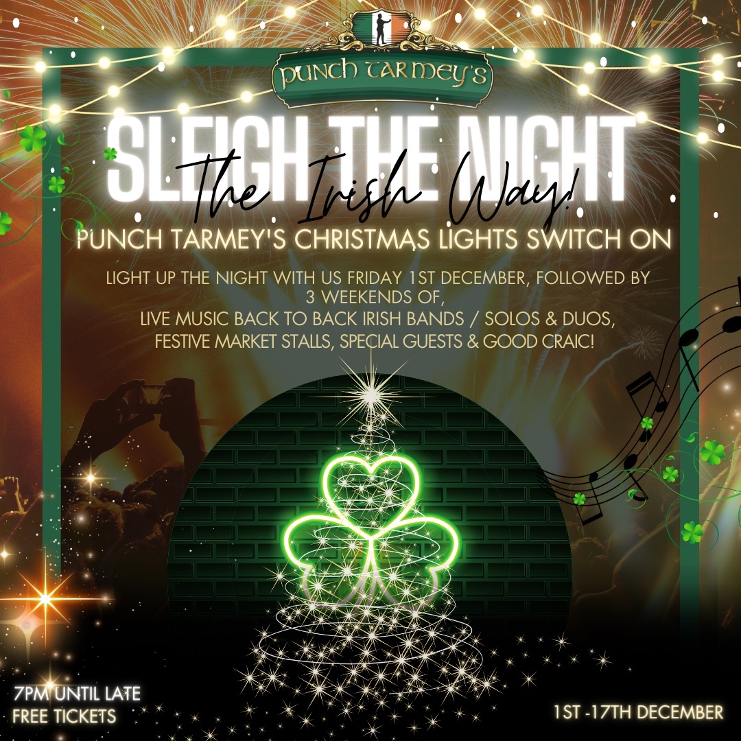 🎅🏻🎶🎄LIGHT UP THE NIGHT WITH US FRIDAY 1ST DECEMBER, FOR A CHRISTMAS LIGHTS SWITCH ON.🎄🎅🏻🎶⁠
⁠
FESTIVE MARKET STALLS, SPECIAL GUESTS &amp; GOOD CRAIC!🍀🎶⁠
⁠
Tickets are FREE! For this Irish Christmas festival. ⁠