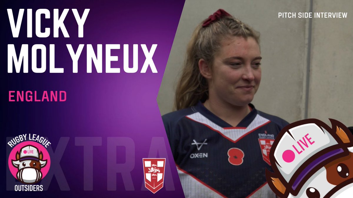 Our post game interview with @VickyMolyneux1 is now live. Moments before she announced her International retirement. A fantastic ambassador for women’s Rugby League. 🔗 youtu.be/9qaM40WROzQ?si… #rugbyleague #womensrugbyleague #englandvswales