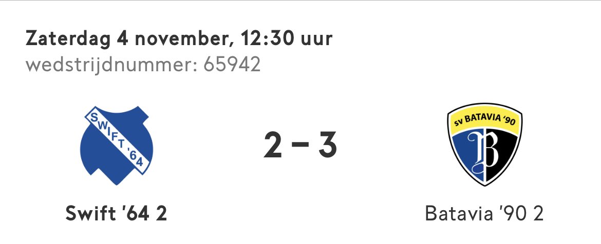 40min zo domineren dat de tegenstander geen idee hadden wat ze moesten doen. Ipv 4-0 met rust, stond het 2-1. 2e helft nog steeds beter en redelijk controle maar niet tot scoren weten te komen. 2x mis(geen)communicatie. Weer tegen een voor ons matige team puntverlies #ontwikkelen