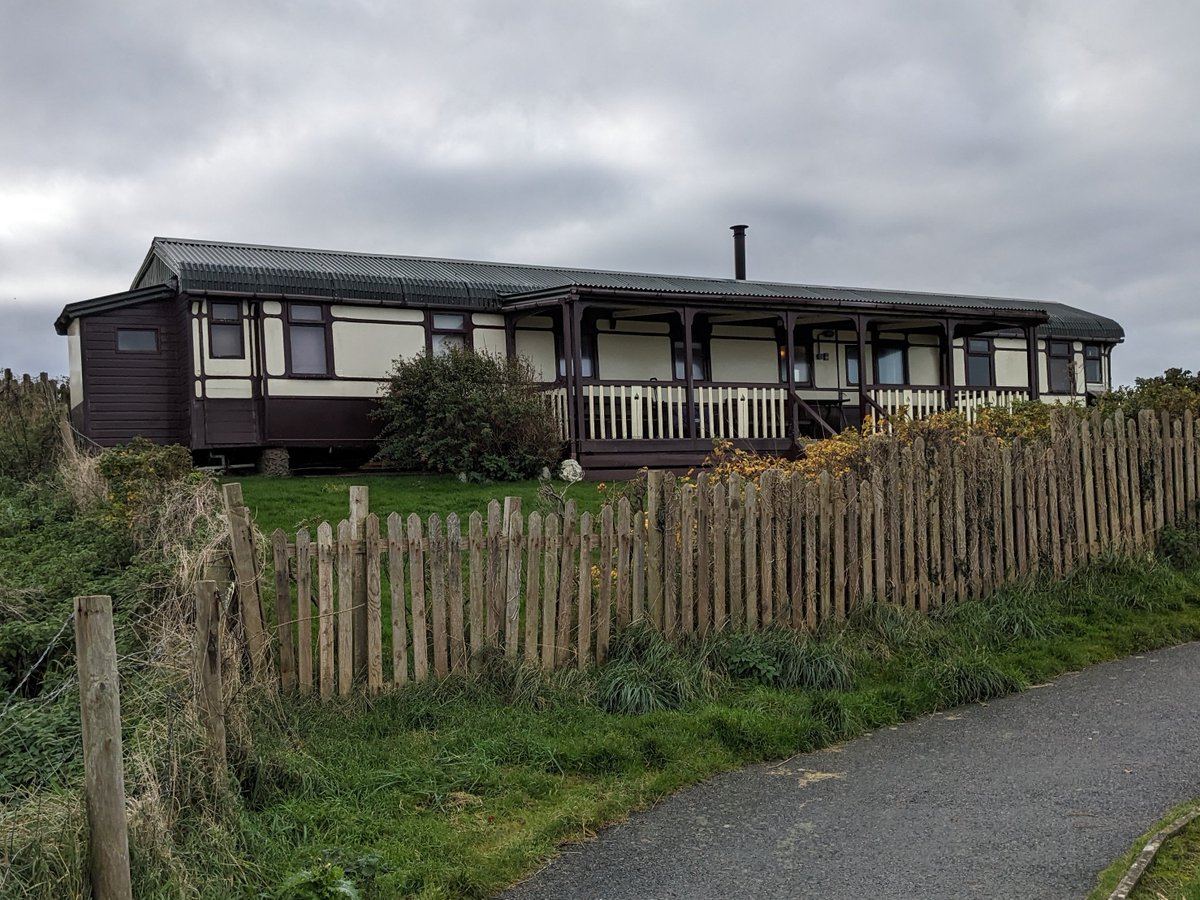 Good morning from Aberporth. This is one of the railway carriage holiday houses here.
