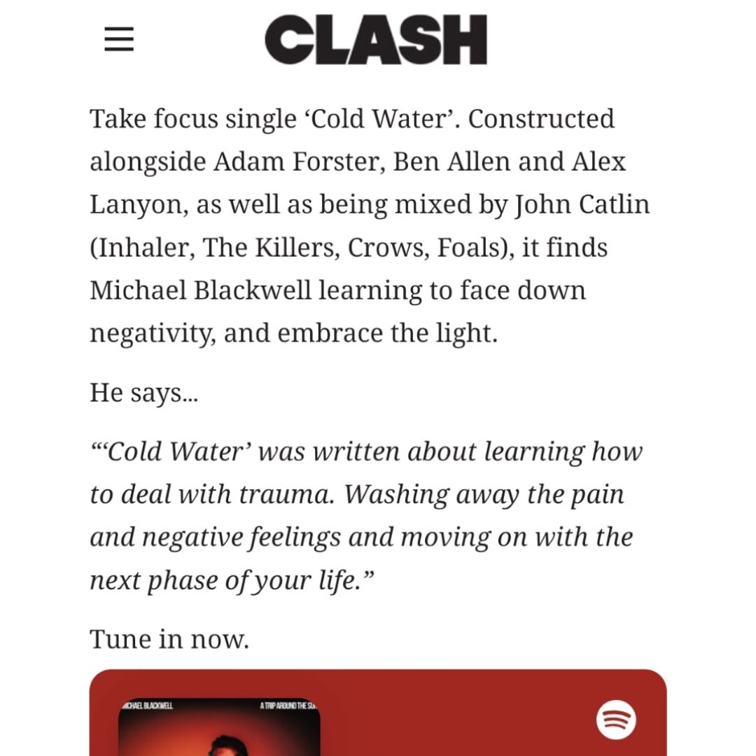 :: Massive thank you to @ClashMagazine for the wonderful write up on my debut EP ‘A Trip Around The Sun’! ::