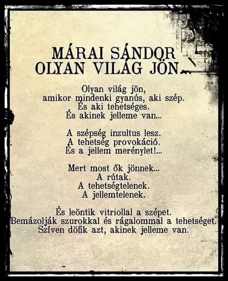 Nem olyan világ jön, hanem olyan van
Hozzá nem értő félhülyék ülnek fontos pozíciókban