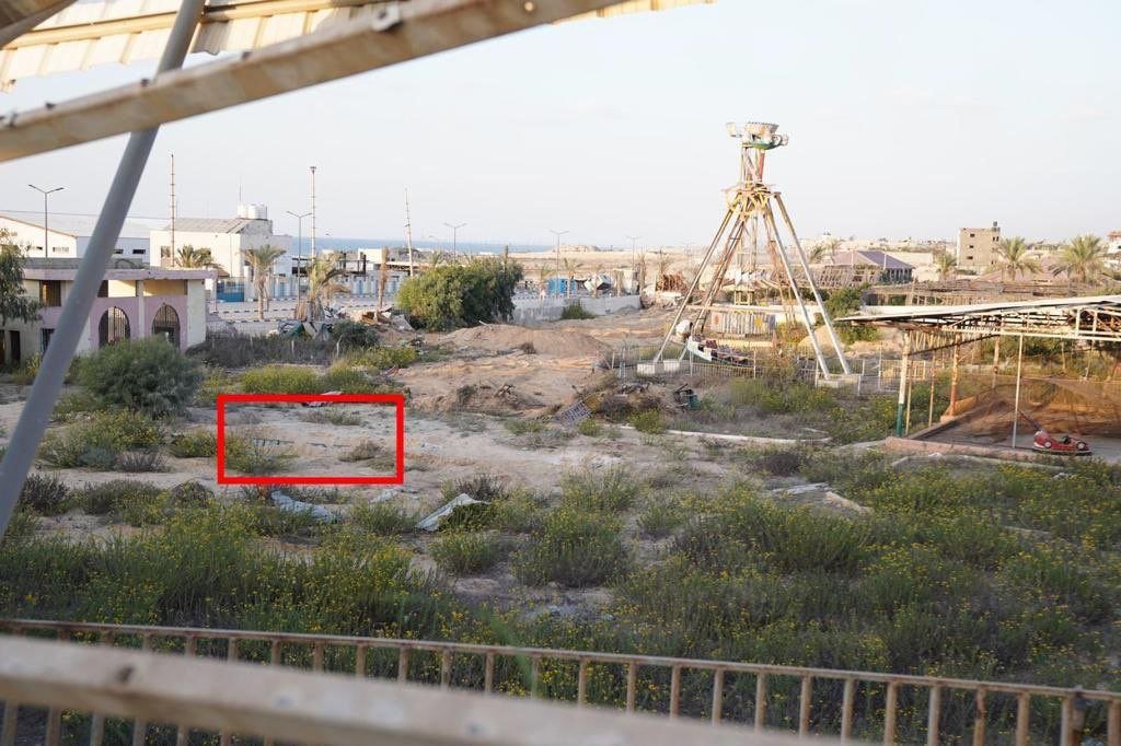 TheMossadIL's tweet photo. Can anyone over at Hamas explain why this rocket launch complex needs to be next to those bumper cars? https://t.co/r8a9L6orin