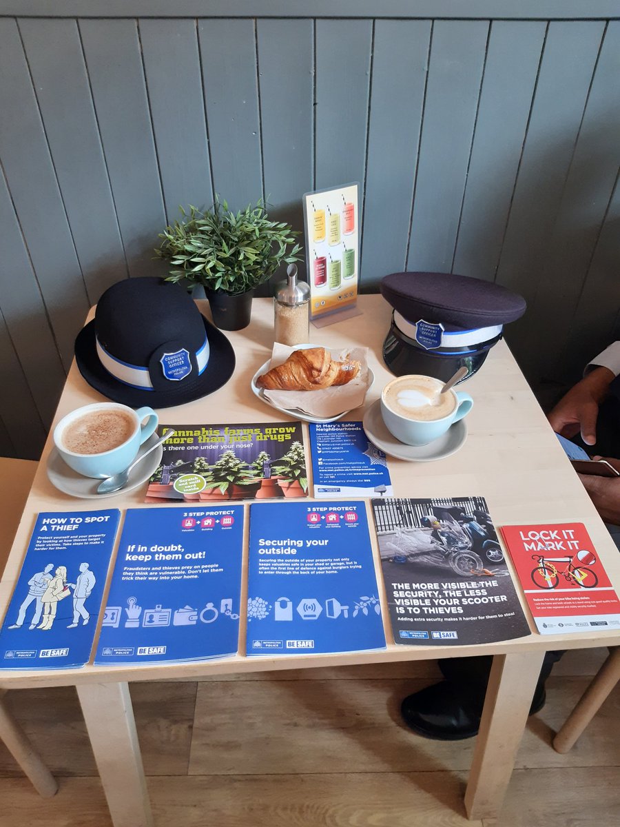 Join the St Mary's Dedicated Ward Officers for a Cuppa with a Copper at Suzette, 20 Battersea Square, SW11 3RA, on Tuesday 7th November from 10-11am