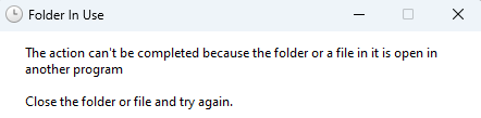 It's Windows 11 now and it still can't tell me which program is holding the file/folder. Why? How hard is this?