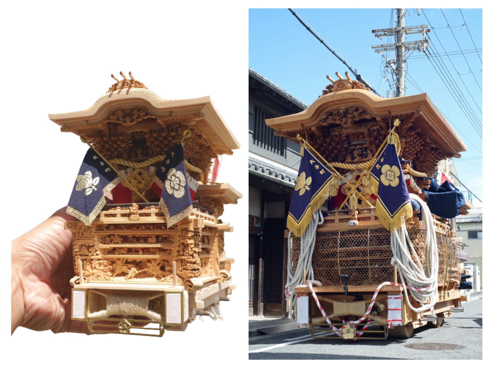 ケヤキ製作 だんじり ミニチュア