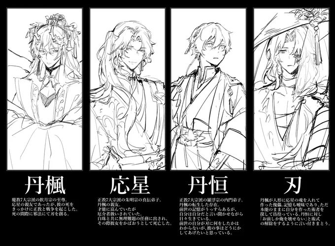 仙侠ファンタジーパロディー読みたいな～と思いながら落書きしてました。 