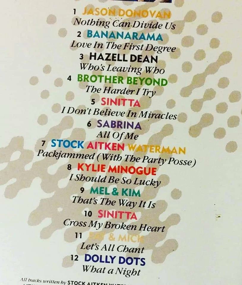 WhosThatGav's tweet image. Happy 35th to #TheHitFactory The Best Of #StockAitkenWaterman Vol 2, released this week in 1988. I got the vinyl, and got the VHS for Christmas '88 - but when I played it, the tape was blank. I was a tad upset. 📼🎶💗1️⃣9️⃣8️⃣8️⃣
