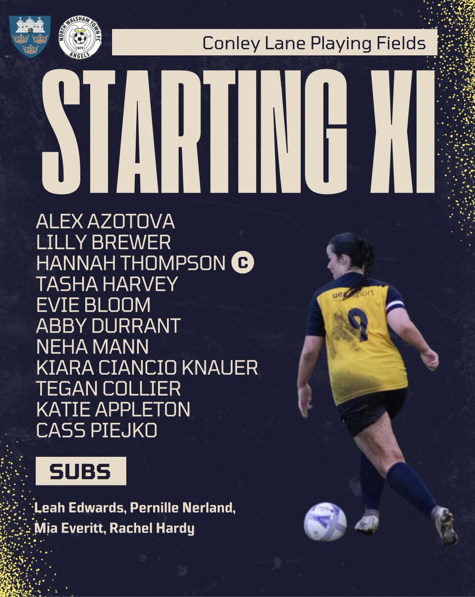 📣 Game day 📣 Here’s how our 11s start against @NWAngelsLadies this afternoon! ⏰ 2:00pm KO 📍Colney Lane Playing Fields, NR4 7UA Let’s go U’s 💛💙