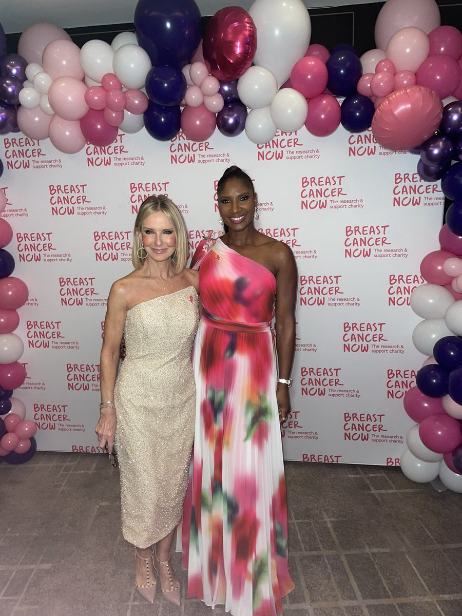 What an honour to host the @BreastCancerNow Pink Ribbon Ball 🎀 with @RealDeniseLewis last night a lot of ££££££££££££££ raised for Breast Cancer Research, which gives me & other stage 4 ers hope for the future 🙏
