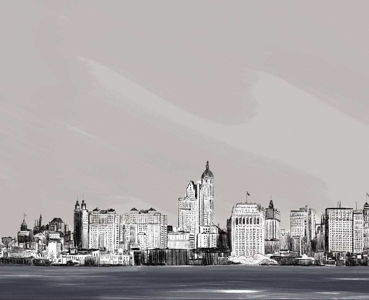 Sketching New York Skyline #illusrtation