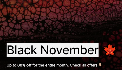 Spektralisk Black November - up to 60% Off 👍

spektralisk.com/offers