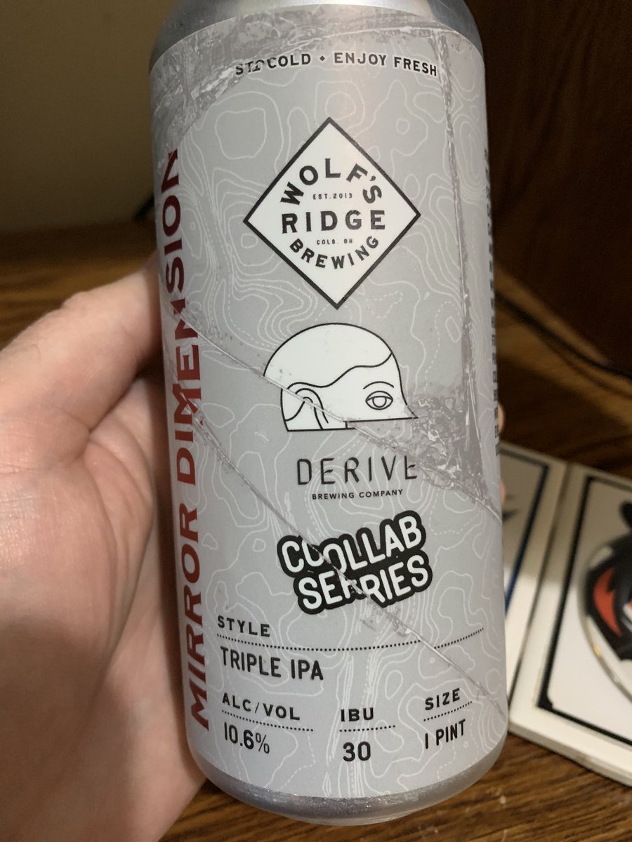 RealBMaxwell's tweet photo. Not exactly fresh but enjoying @WolfsRidgeBrew #DeriveBrewing Mirror Dimension Triple IPA on #SundayFunday ๐๐ช๐ป๐ #ohiocraftbeer #craftbeer @ASFreed @CATbrew13 @RJellyman @JonMontag @JohanBBT @ephoustonbill @badhopper @Just4BeerLovers @WhiskeyCyclist @PaulOBrien10 @CorkBeer https://t.co/6uxPNhdEcC