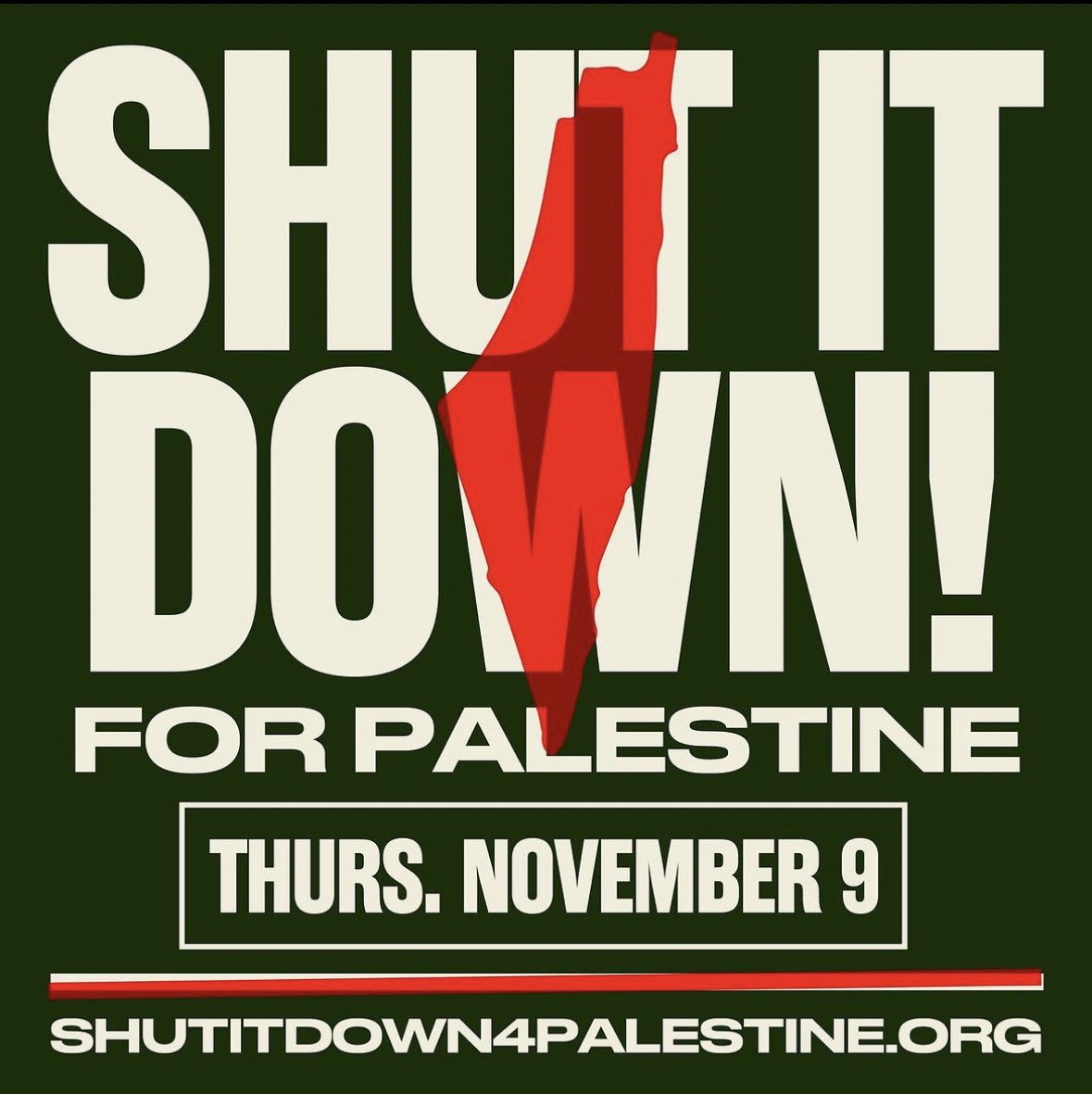 On the heels of the largest pro-Palestine demonstration in US history, an international call for direct action on Nov. 9 - SHUT IT DOWN FOR PALESTINE shutitdown4palestine.org