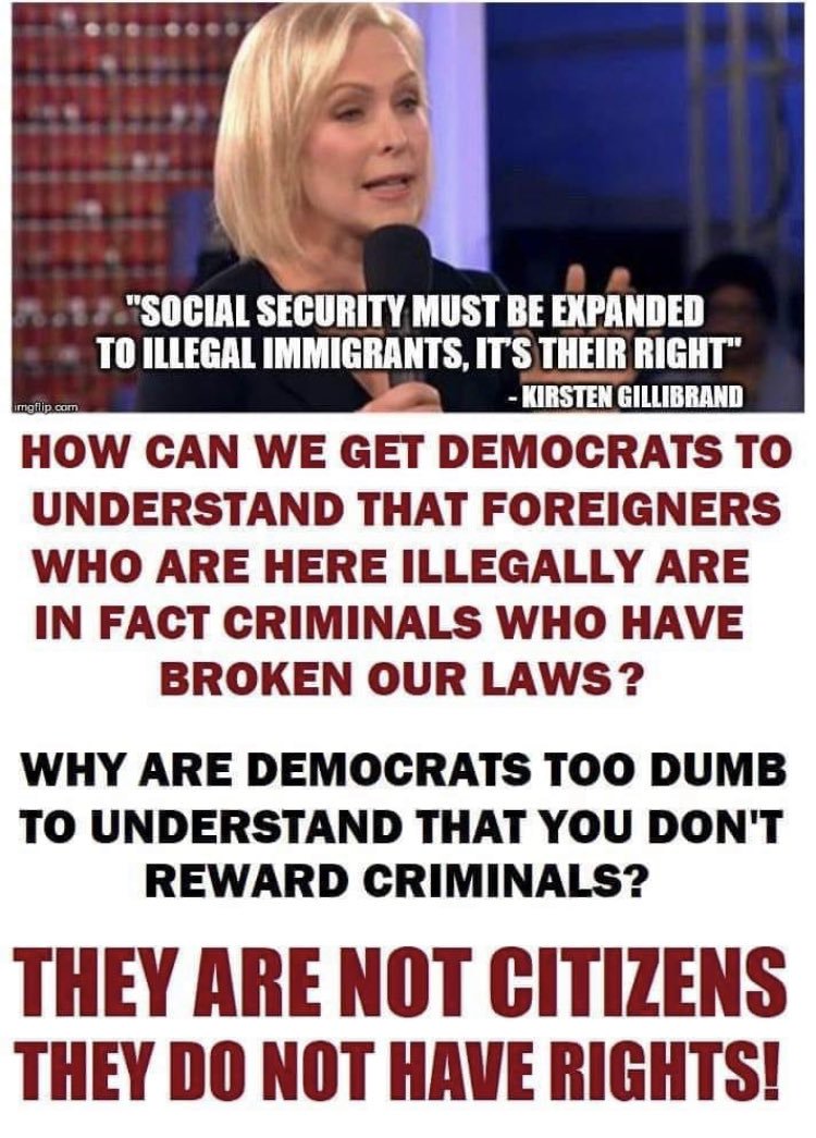 As for the ppl crashing our border: They have NO rights here!! They're CRIMINALS!!