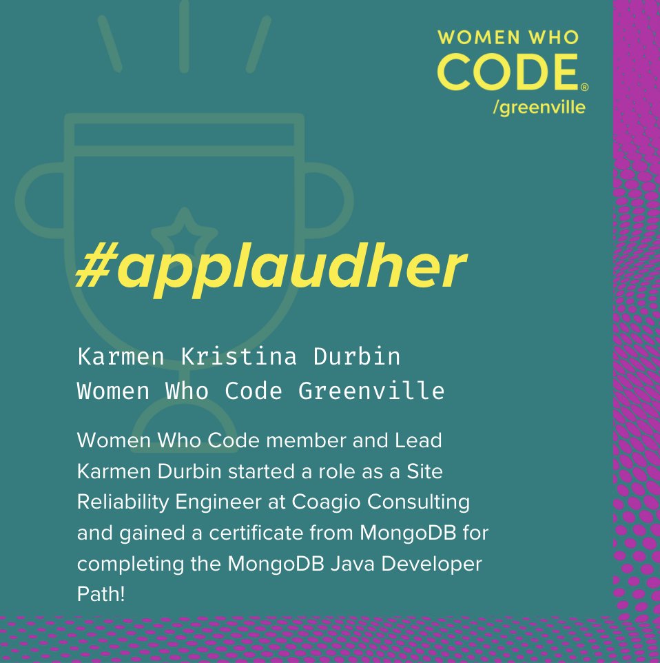 WWCodeGville's tweet image. 📷 Join us in celebrating these women in our Women Who Code greenville community!
There are so many incredible women in #tech making a difference in the world.
Share your #ApplaudHer using the #linkinbio, and let&apos;s celebrate your or a peer&apos;s accomplishments! #wwcode #womenintech