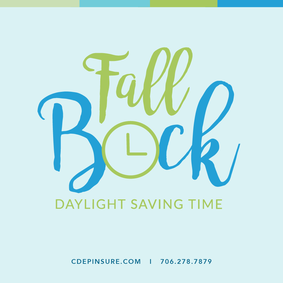 CdepInsurance's tweet image. Set those clocks back! Daylight saving time ends today.