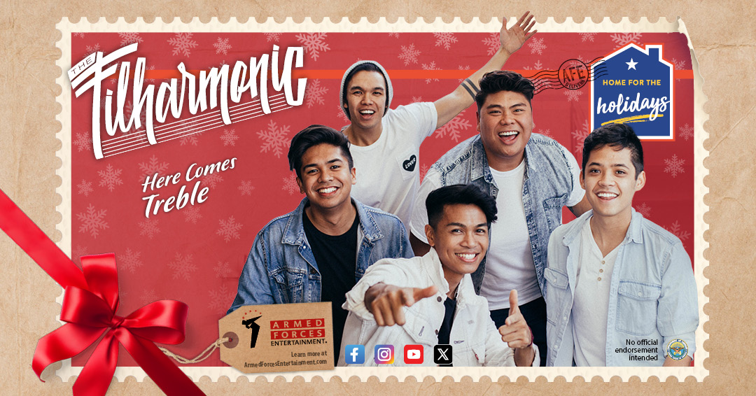 Get in the festive spirit with The Filharmonic this holiday season! Join AFE for a harmonious celebration you do not want to miss. See more details about their tour on the AFE website: armedforcesentertainment.com/upcoming-tours…