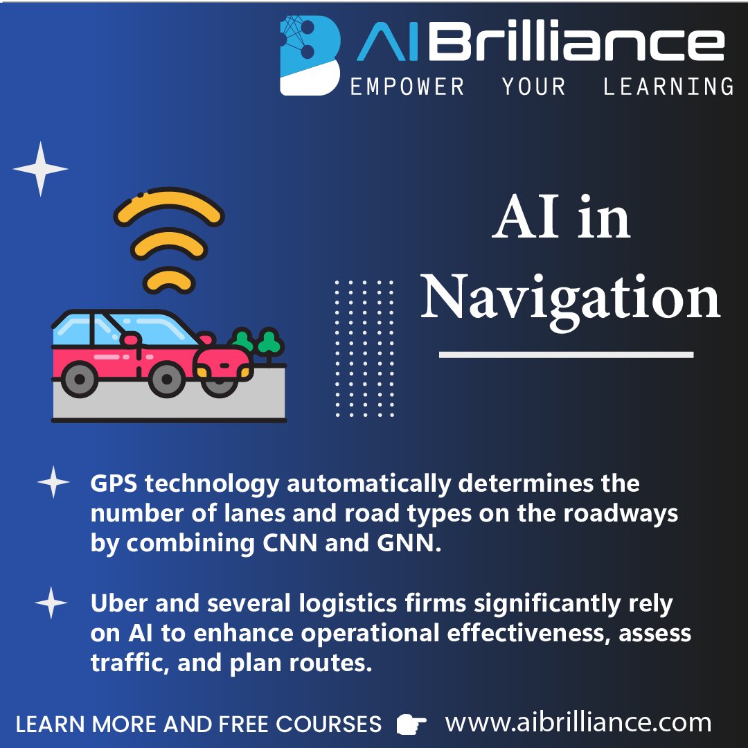 🚀 From self-driving cars to precision mapping, AI is reshaping how we move. 🤖 #AI #Navigation #Transport #Tech #GPS #Driving #Maps #Cities #Navigate #Future #DigitalNavigation #Travel #Location #Journey #Mobility #NavigationSystem #Innovation #RoboticNavigation #Mobility'🗺🤖✨