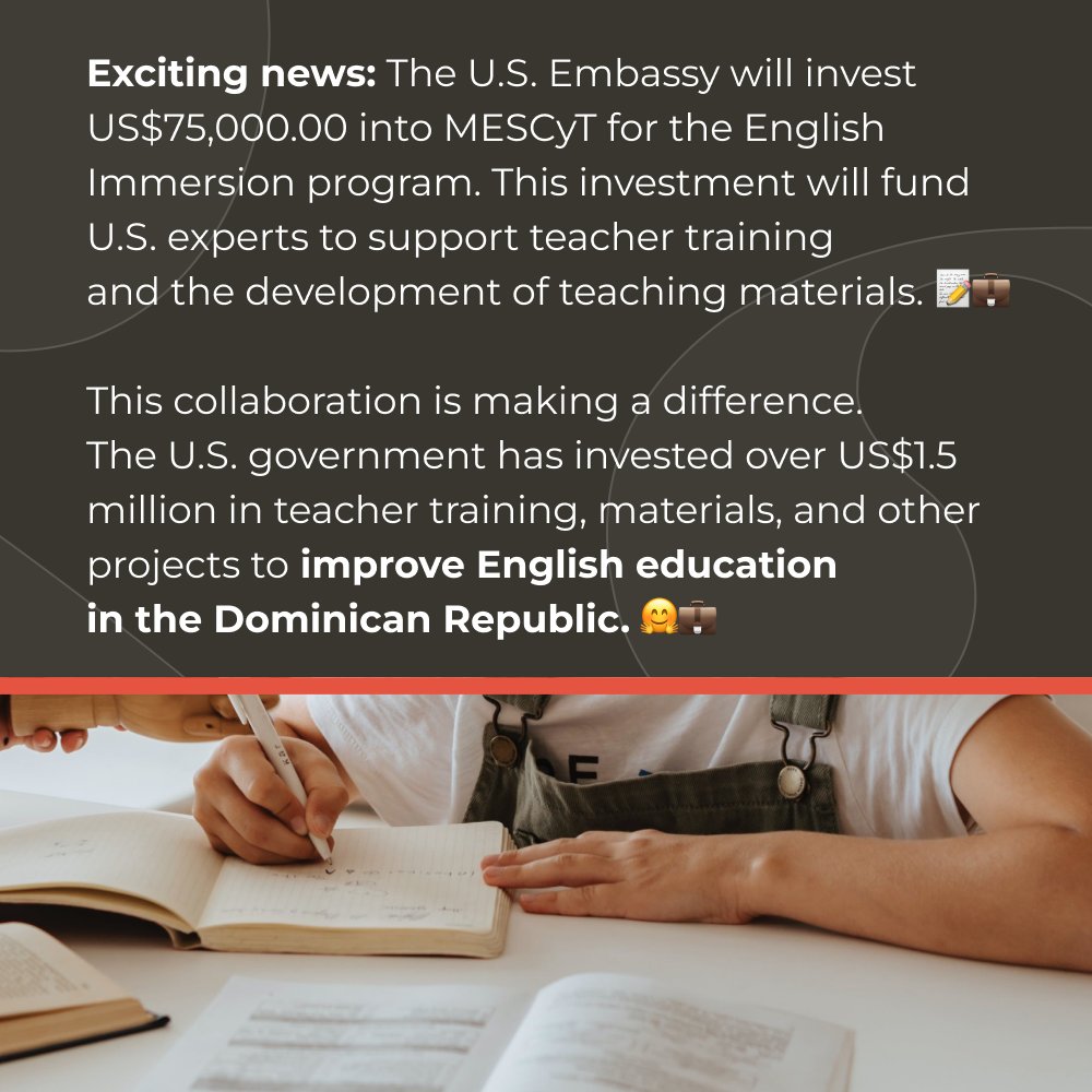 The English Working Group unites institutions to boost English education in the Dominican Republic, empowering students and teachers. 📚🌟 

#EnglishEducation #Collaboration #Empowerment