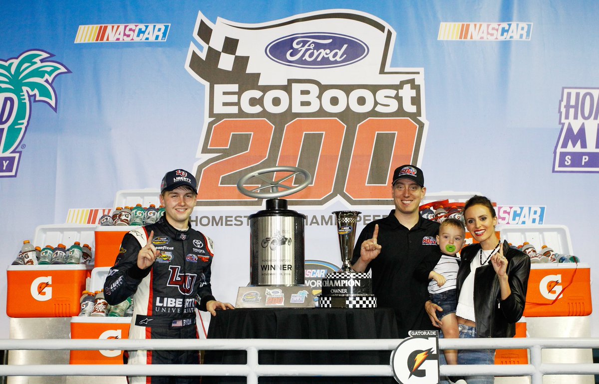 Best of luck to @cbellracing &amp; @williambyron / Rudy Fugle today! #KBMAlum