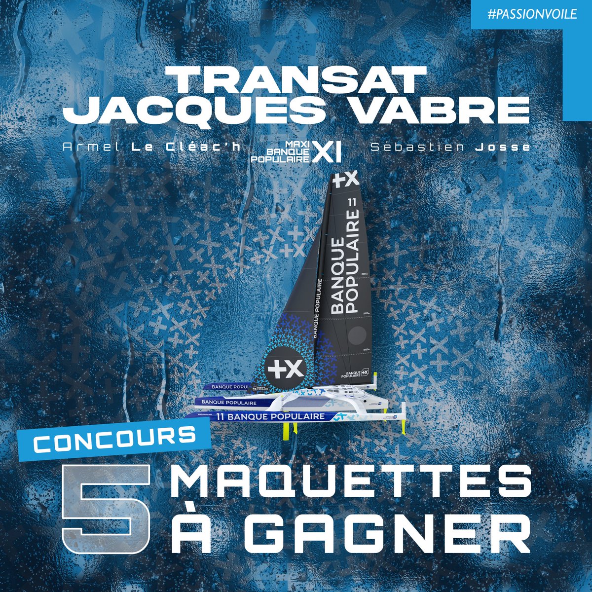 Voile Banque Populaire (@voilebanquepop) on Twitter photo 🎁 Nouveau #Concours
Follow <a href="/VoileBanquePop/">Voile Banque Populaire</a> + RT ce post pour tenter de gagner l'une des 5 maquettes cartonnées du Maxi Banque Populaire XI en jeu ⛵️
Tirage au sort mardi 07/11 à 10h.
#PassionVoile @TransatJV 🎁 Nouveau #Concours
Follow <a href="/VoileBanquePop/">Voile Banque Populaire</a> + RT ce post pour tenter de gagner l'une des 5 maquettes cartonnées du Maxi Banque Populaire XI en jeu ⛵️
Tirage au sort mardi 07/11 à 10h.
#PassionVoile @TransatJV