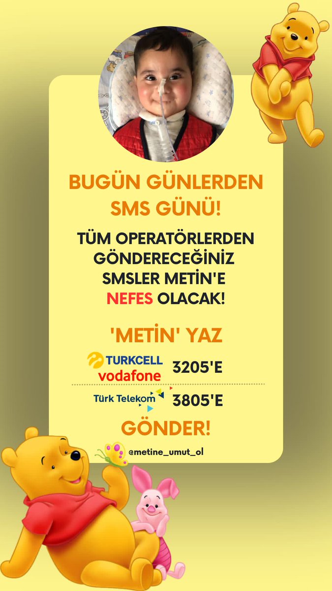 SMS'in
Bana koca bir,
NEFES...☀️
UMUT...🤗
GÜÇ..💪
Vee..Doğacak ☀️'im 
Olarak geri döneceğini biliyor muydunuz ? Hadi gelin bugün herkes benim için 1 SMS atsın.🥳
.
.Ciğerci Basri Abbas #dilanpolattutuklandi Mavi Marmara Mavi Marmara CHP Genel Başkanı Sayın Kemal Kılıçdaroğlu'na