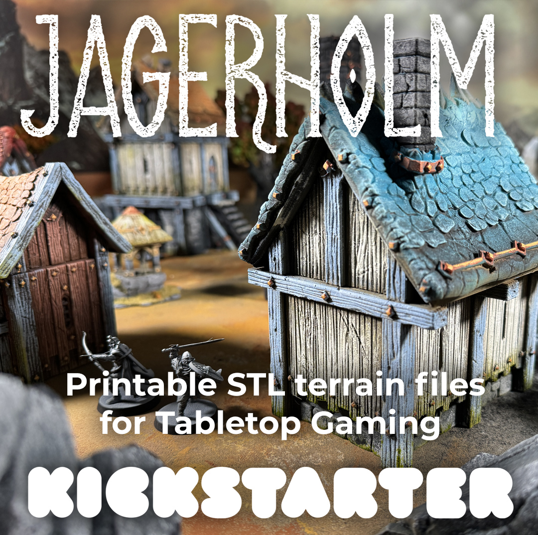 #jagerholm modular stl files for making awesome gaming tables is on #kickstarter now. Perfect for matched play with simple setup and great LOS blocking pieces. With lots of FREE background and narrative features they are epic for narrative and RPG gamers. kickstarter.com/projects/darkf…
