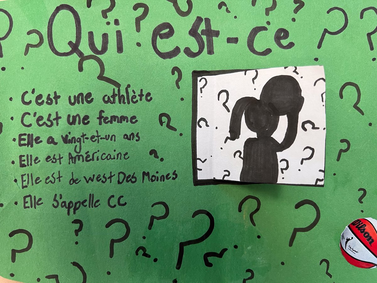 sdeckerlote's tweet photo. My students described a mystery celebrity or character in French for their classmates to guess.  More on my class blog:  https://t.co/1wxaURYkDB https://t.co/ZETMQB03pO